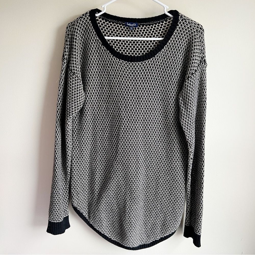 Splendid Black Chunky Knit Pullover Sweater